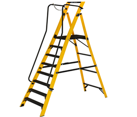 MEGASTEP FIBERGLAS Platform ladder | 4 0.85m