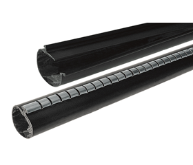 RPR 100A 107-29 black HSC 3.3:1 polyolefin rod 1m with I-S-K and steel closure