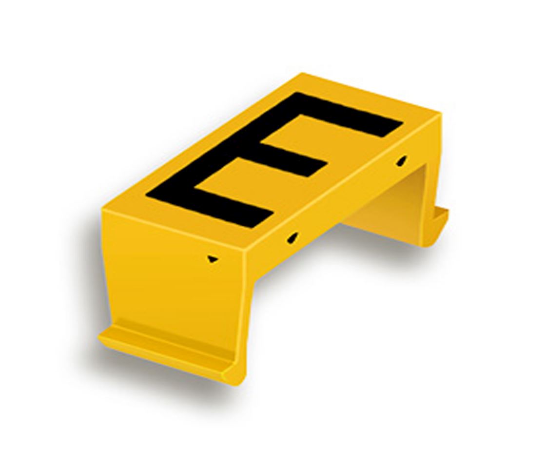 FP bloc lettr. E 40mm jaune