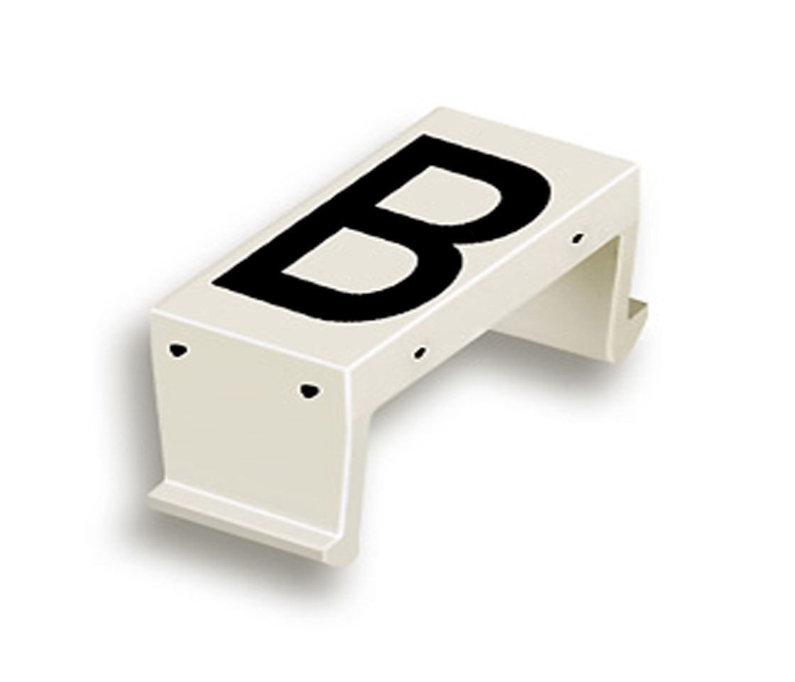 FP letter field B 25mm white