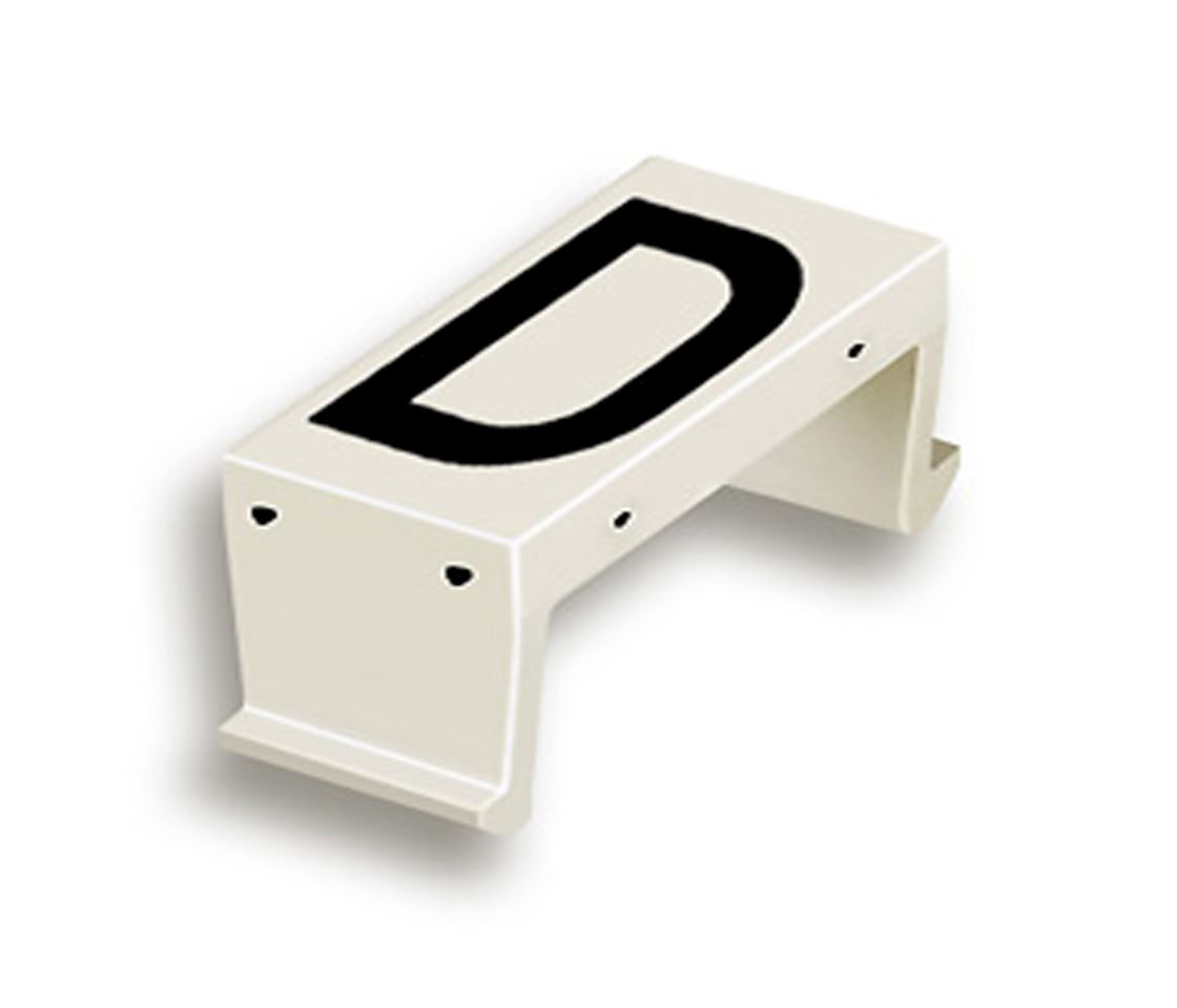 FP letter field D 25mm white