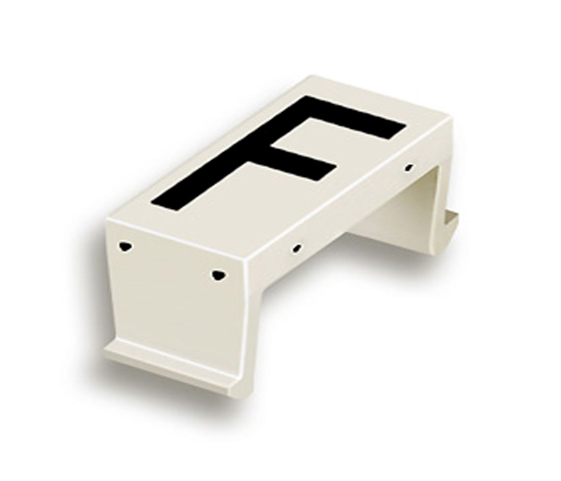 FP letter field F 25mm white