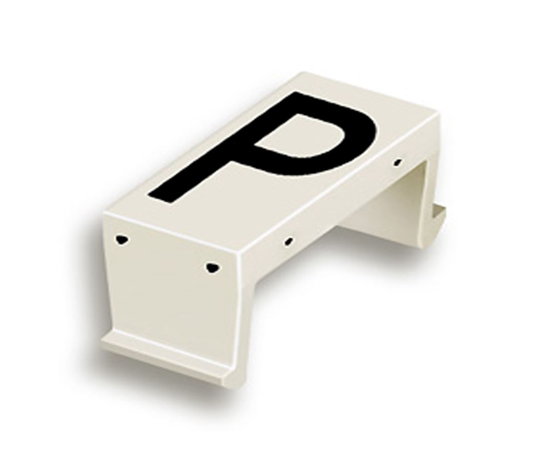 FP letter field P 25mm white