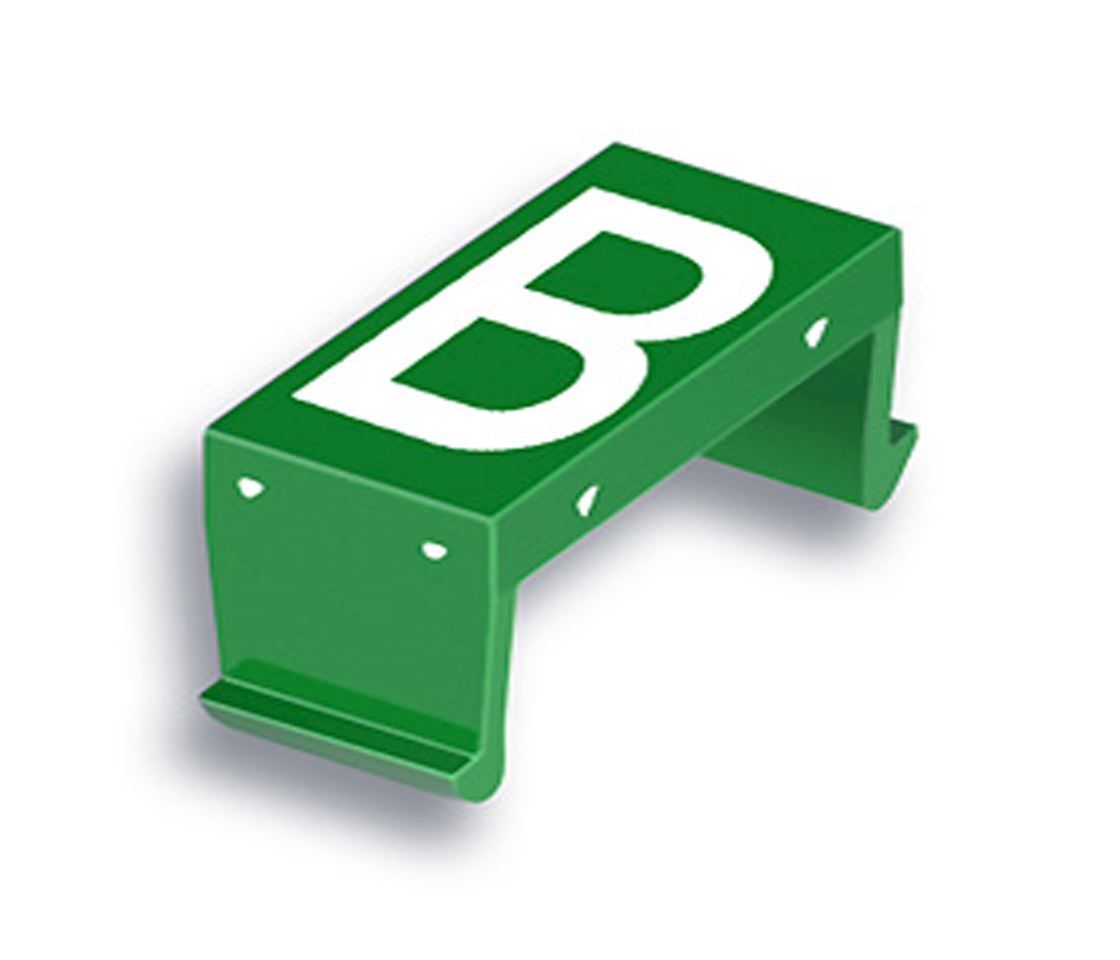 FP letter field B 25mm green