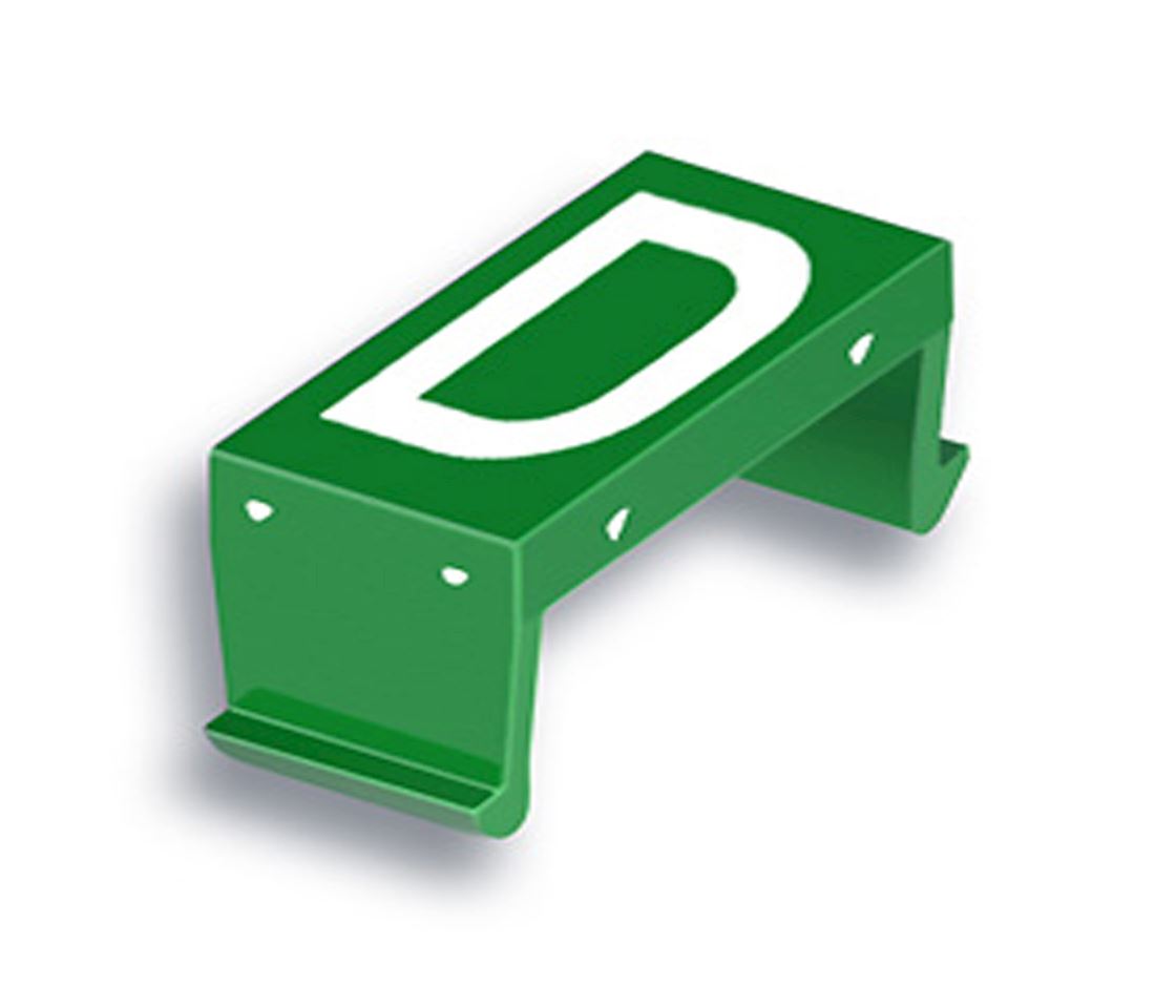 FP letter field D 25mm green