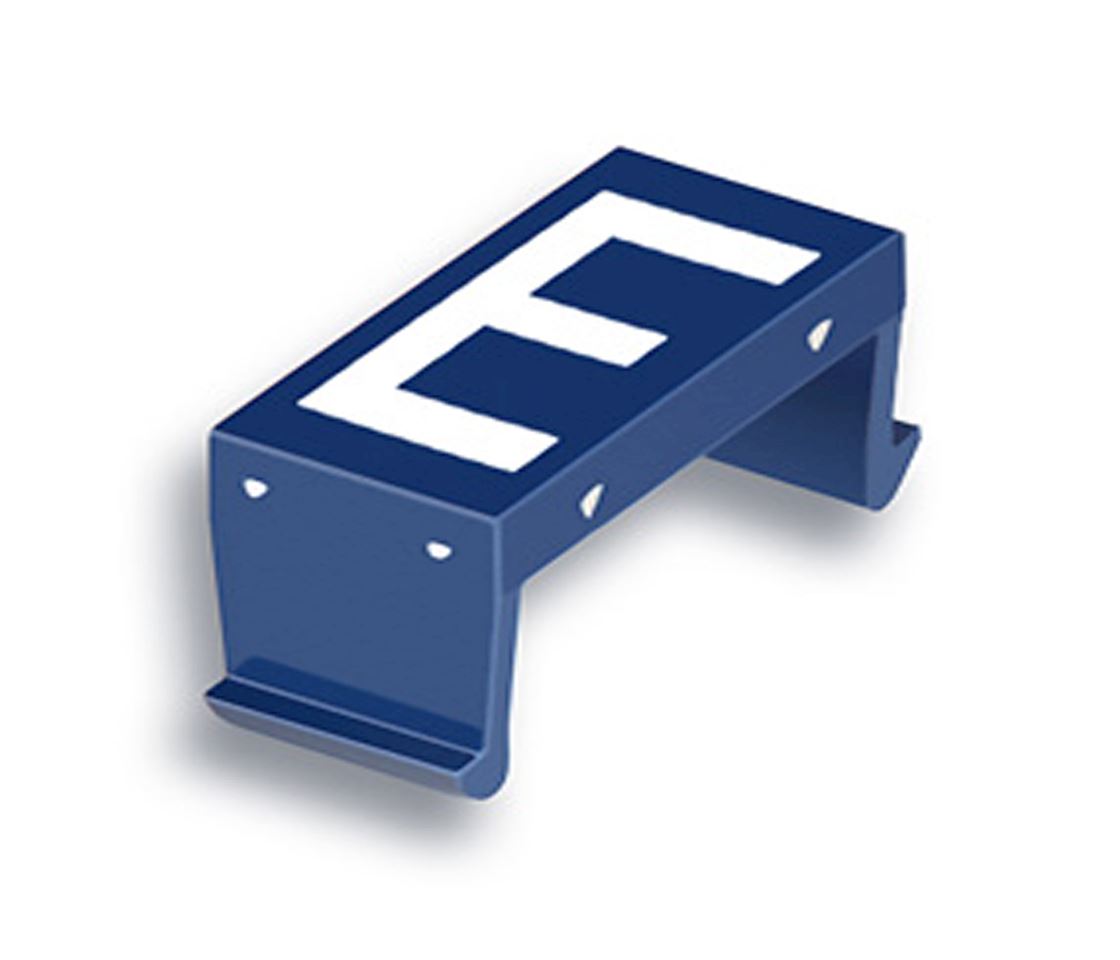 FP letter field E 40mm blue