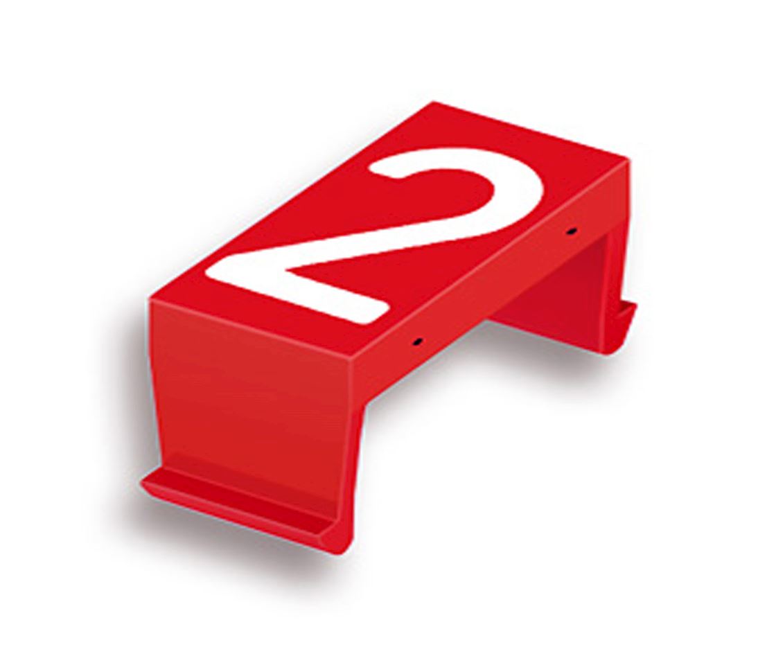 FP number fld 2 40mm red