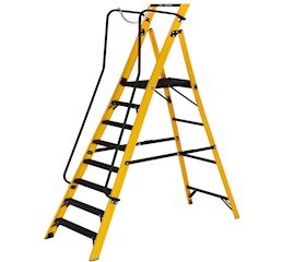 MEGASTEP FIBERGLAS Platform ladder | 4 0.85m